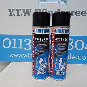 DINITROL 4941 UNDERBODY CHASSIS RUST PROOF BLACK WAX 500ml Aerosol x 2 (DIN-CAR)