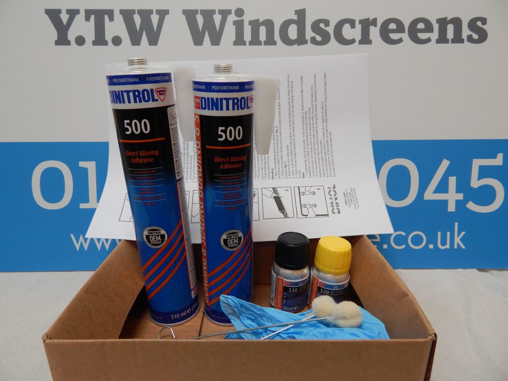 ONE SCREEN WINDOW FITTING KIT ( 2 x TUBES OF GLUE AND PRIMERS) YTW