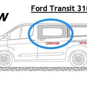 FORD TRANSIT CUSTOM  SWB N/S & O/S FRONT PRIVACY  SIDE WINDOWS