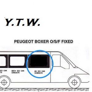 PEUGEOT BOXER SWB  FRONT PRIVACY SIDE WINDOW RH   2006 on