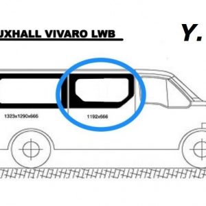 RENAULT TRAFIC / VIVARO OS SWB/LWB FIXED PRIVACY WINDOW  -2001on* SUPPLY ONLY **