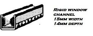 SINGLE SLIDING WINDOW RIGID CHANNEL &  FLOCKED LINED