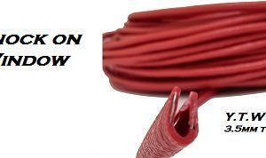 VAN SIDE  WINDOWS -  KNOCK ON INNER PROFILE TRIM  **RED** (3.5mm to 5mm)