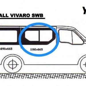 VAUXHALL VIVARO OS OPENING PRIVACY WINDOW  -2001on  *** SUPPLY ONLY *****