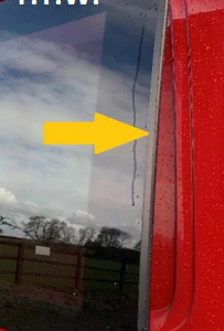 Rubber Cover Trim for Back Edge of Side Window VW T5 & T6 Transporter